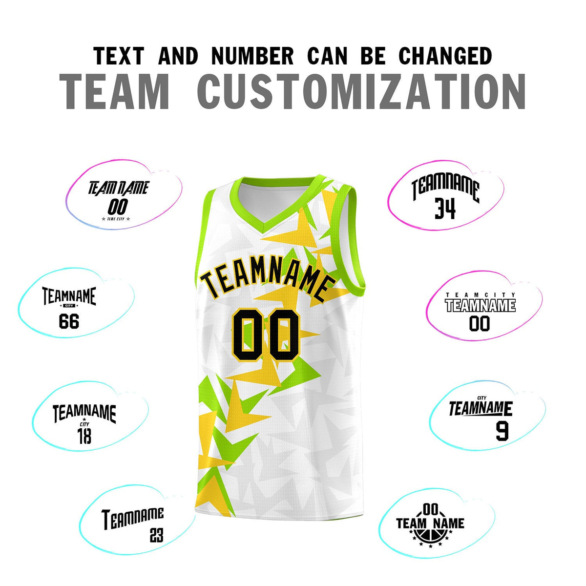 Custom White Boomerang Pattern Sets Basketball Jersey