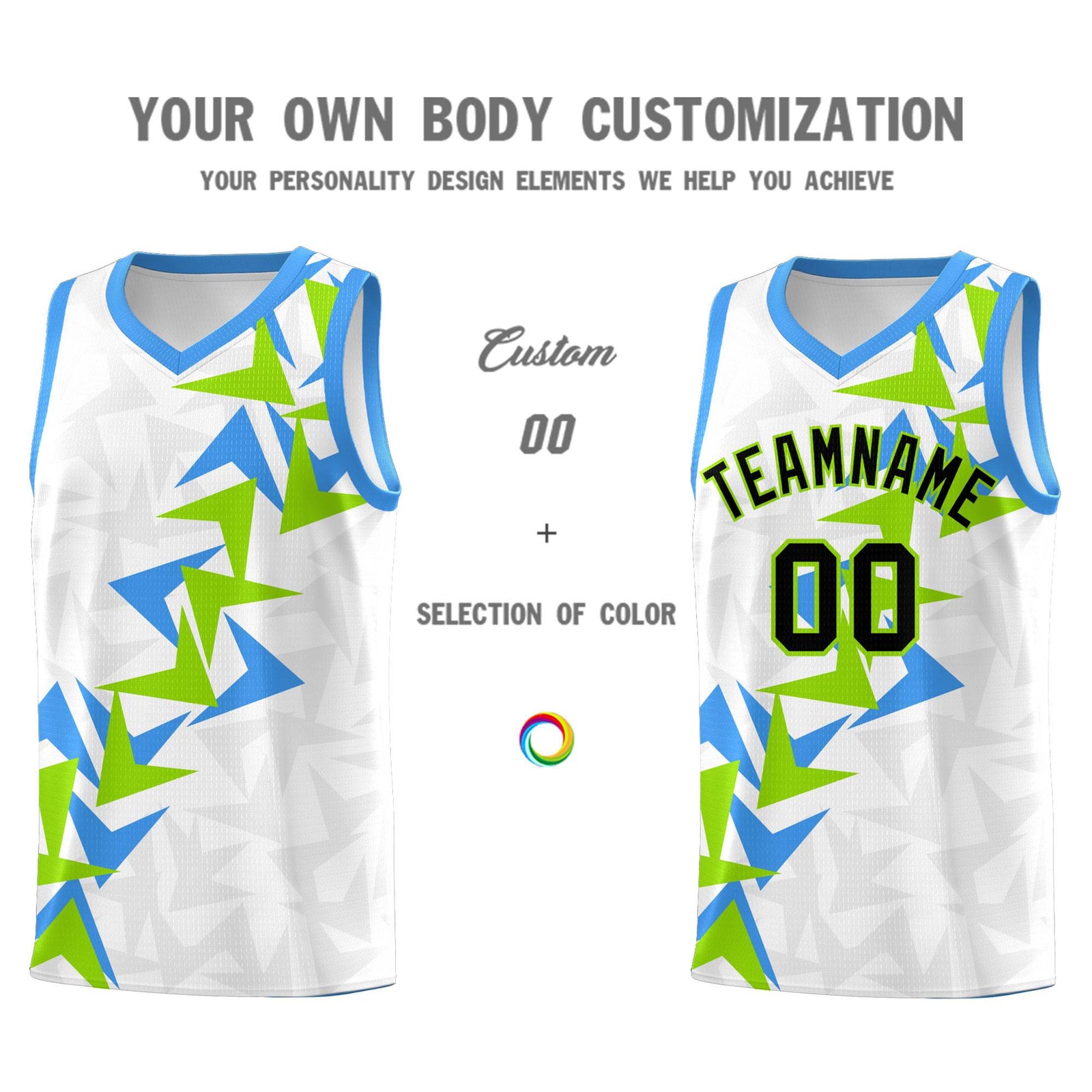 Custom White Boomerang Pattern Sets Basketball Jersey