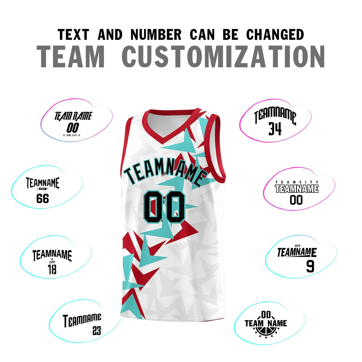 Custom White Boomerang Pattern Sets Basketball Jersey