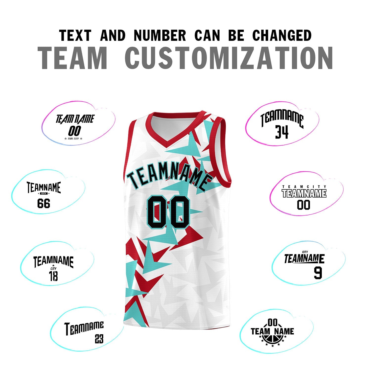 Custom White Boomerang Pattern Sets Basketball Jersey