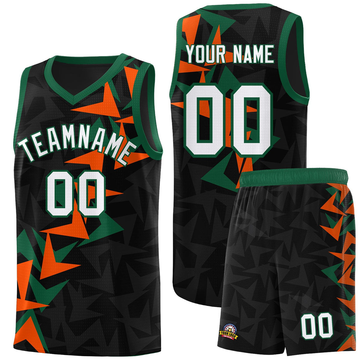Custom Black Boomerang Pattern Sets Basketball Jersey