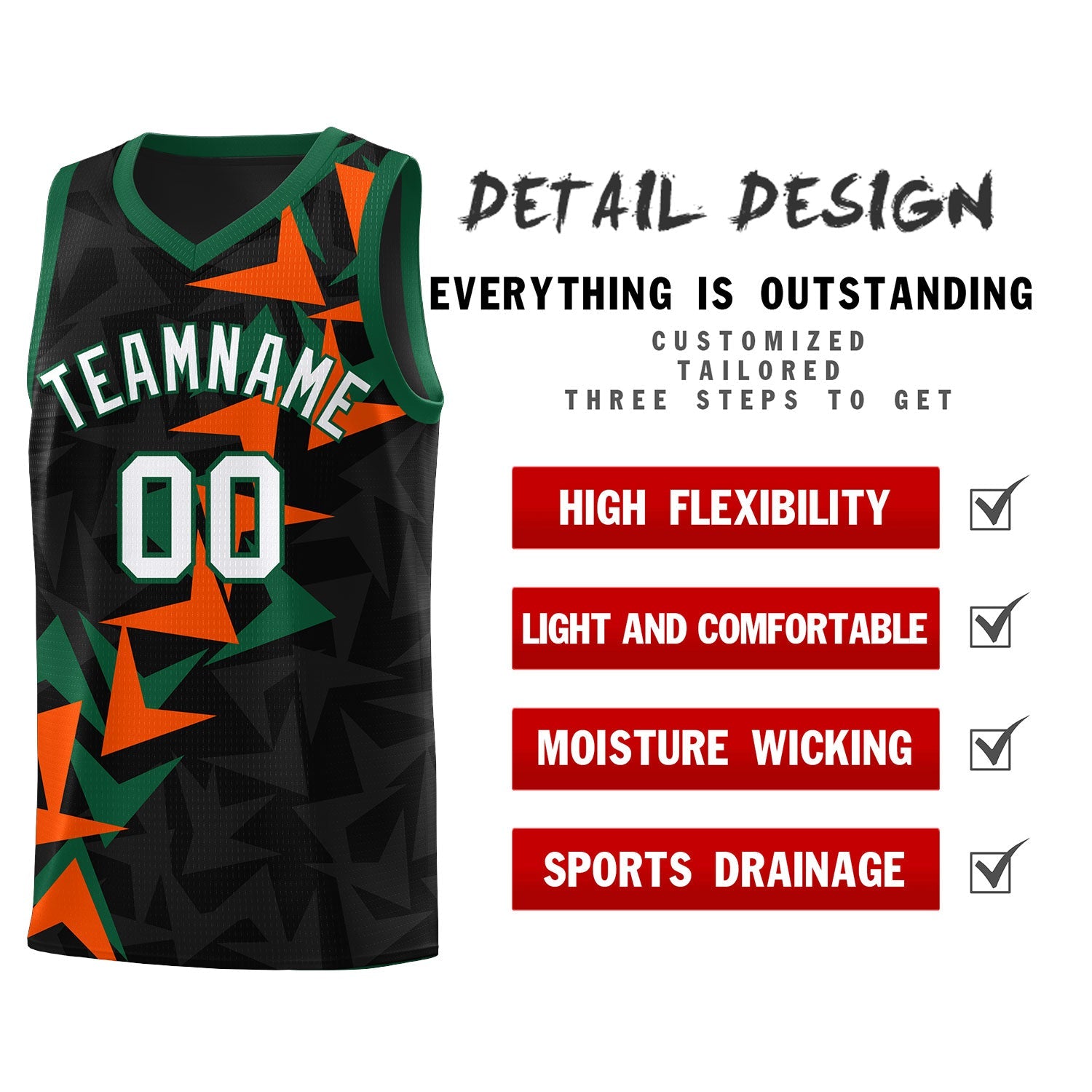 Custom Black Boomerang Pattern Sets Basketball Jersey