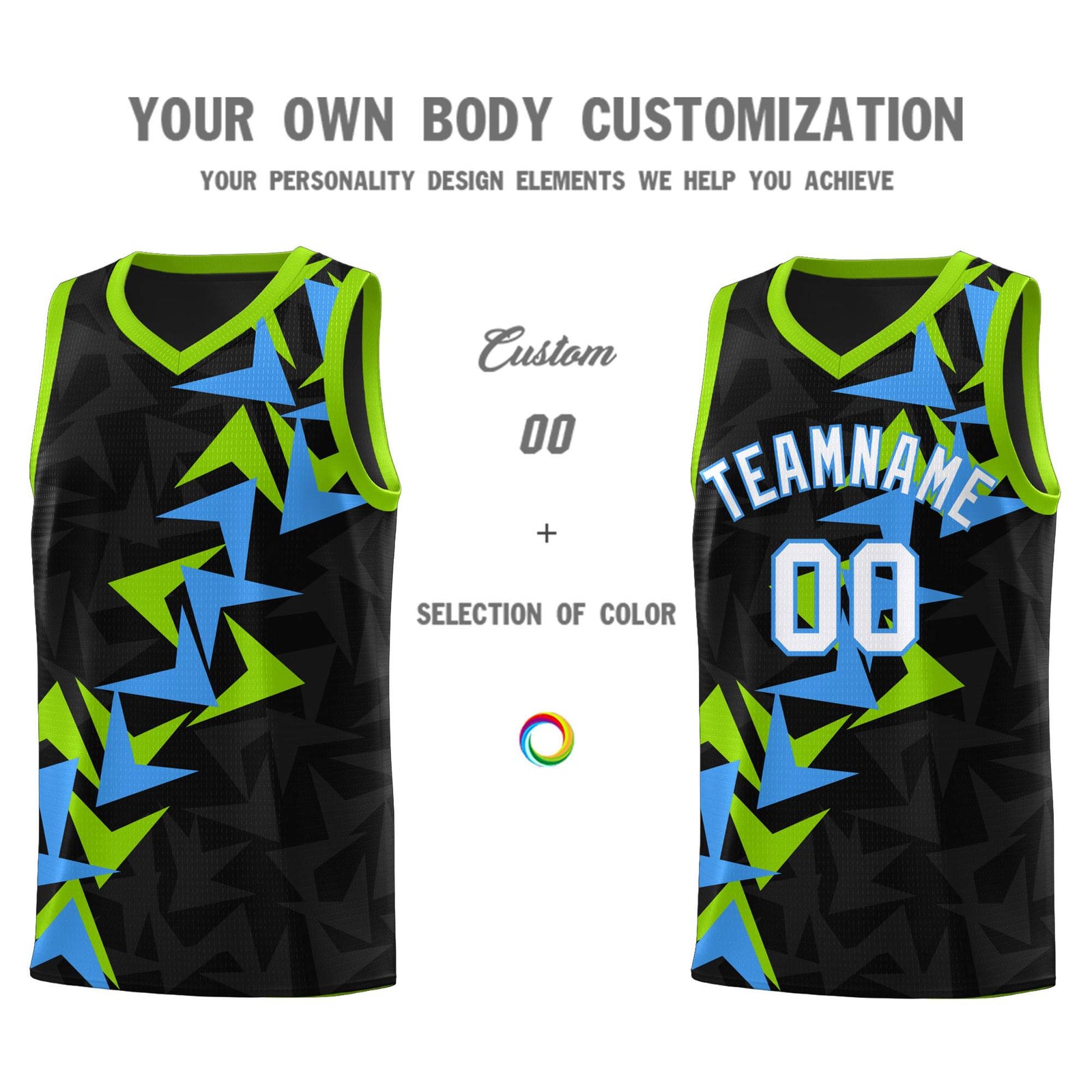 Custom Black Boomerang Pattern Sets Basketball Jersey