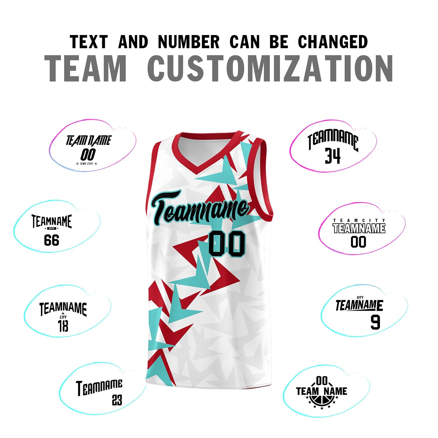 Custom White Boomerang Pattern Sets Basketball Jersey