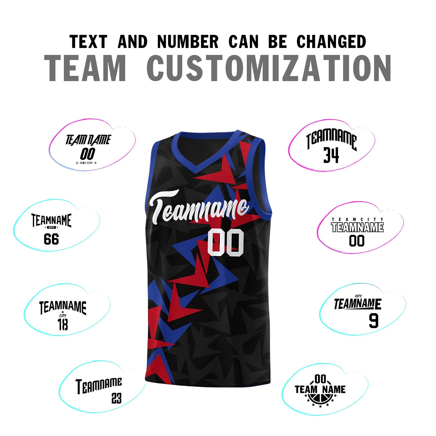 Custom Black Boomerang Pattern Sets Basketball Jersey