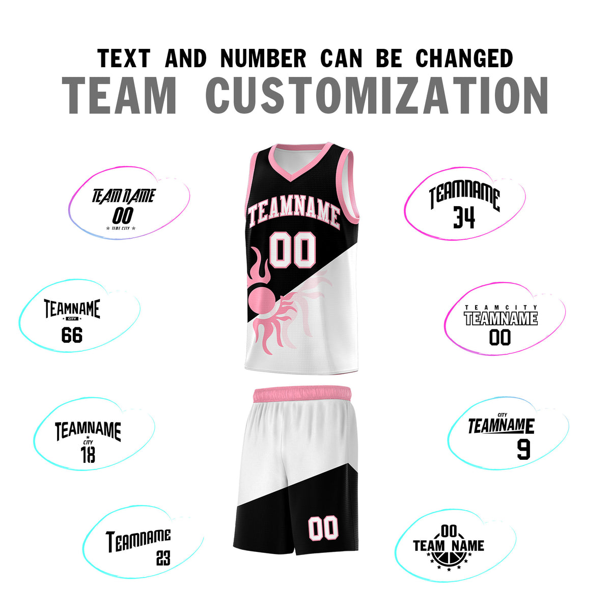 Custom Youth Basketball Jerseys - Black White Sunburst Design Two Tone Uniforms