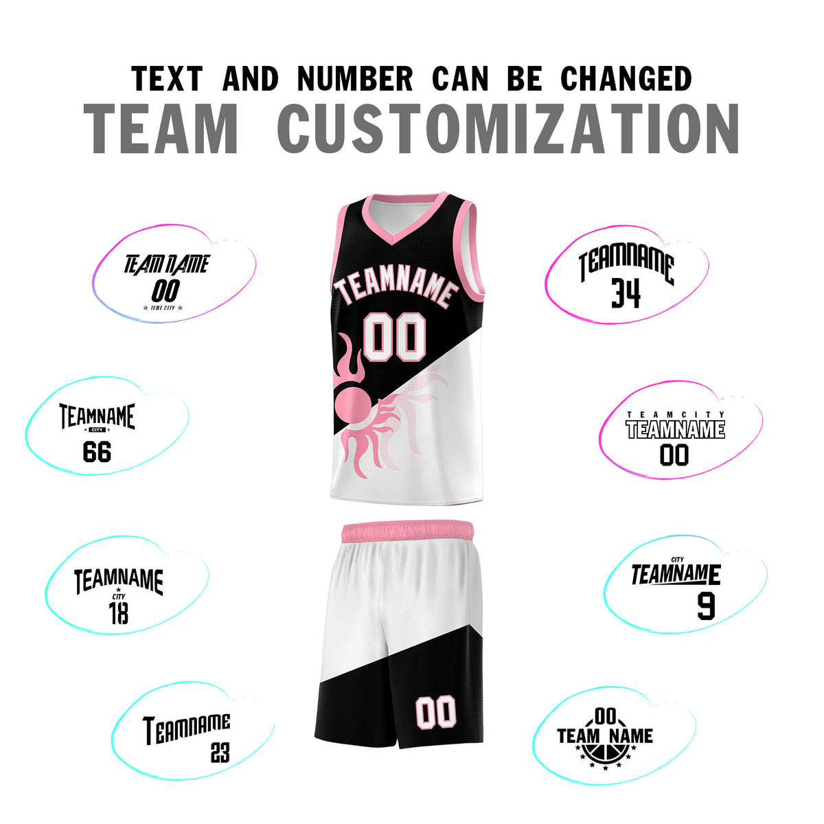 Custom Youth Basketball Jerseys - Black White Sunburst Design Two Tone Uniforms