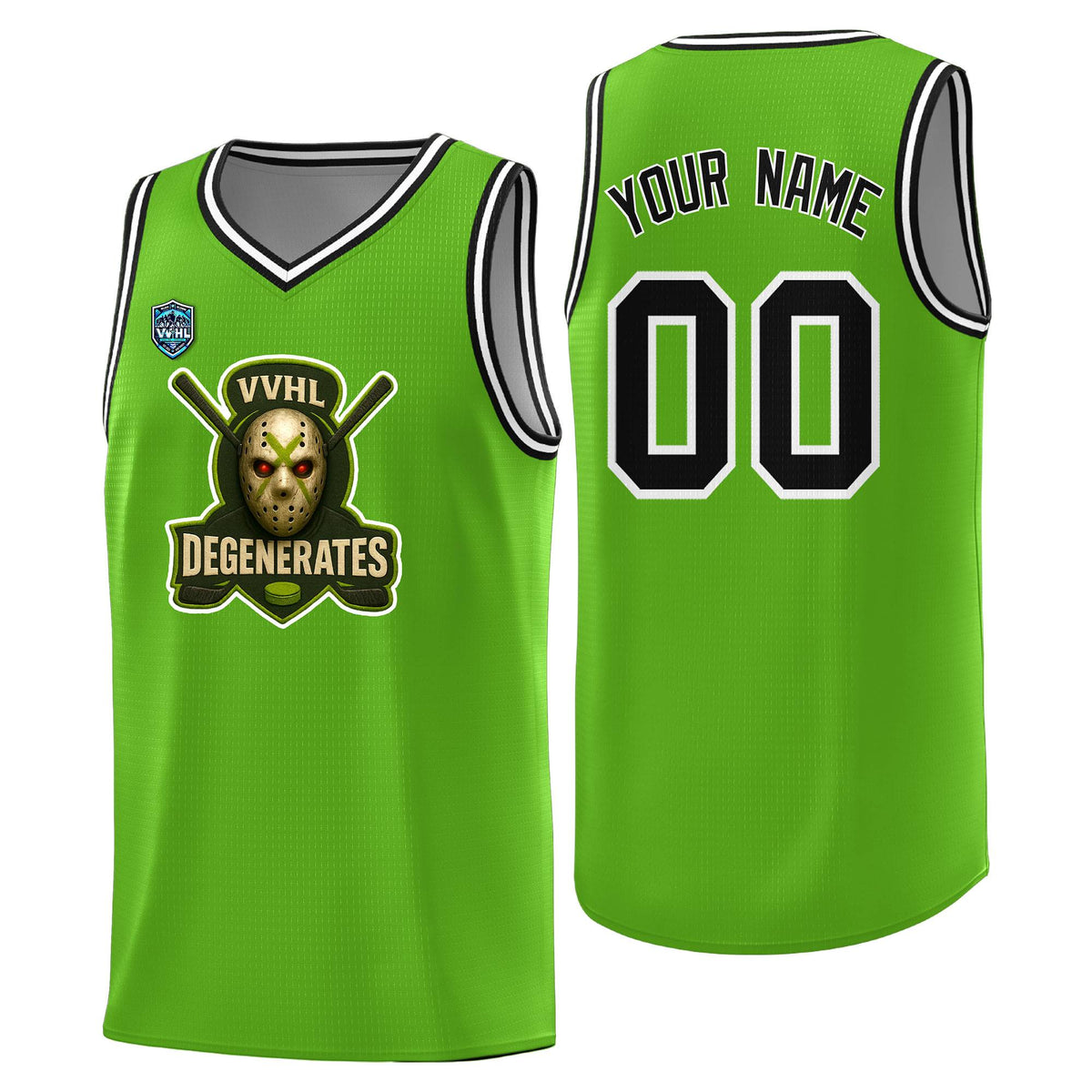 VVHL Green S7-Degenerates Tops Basketball Jersey