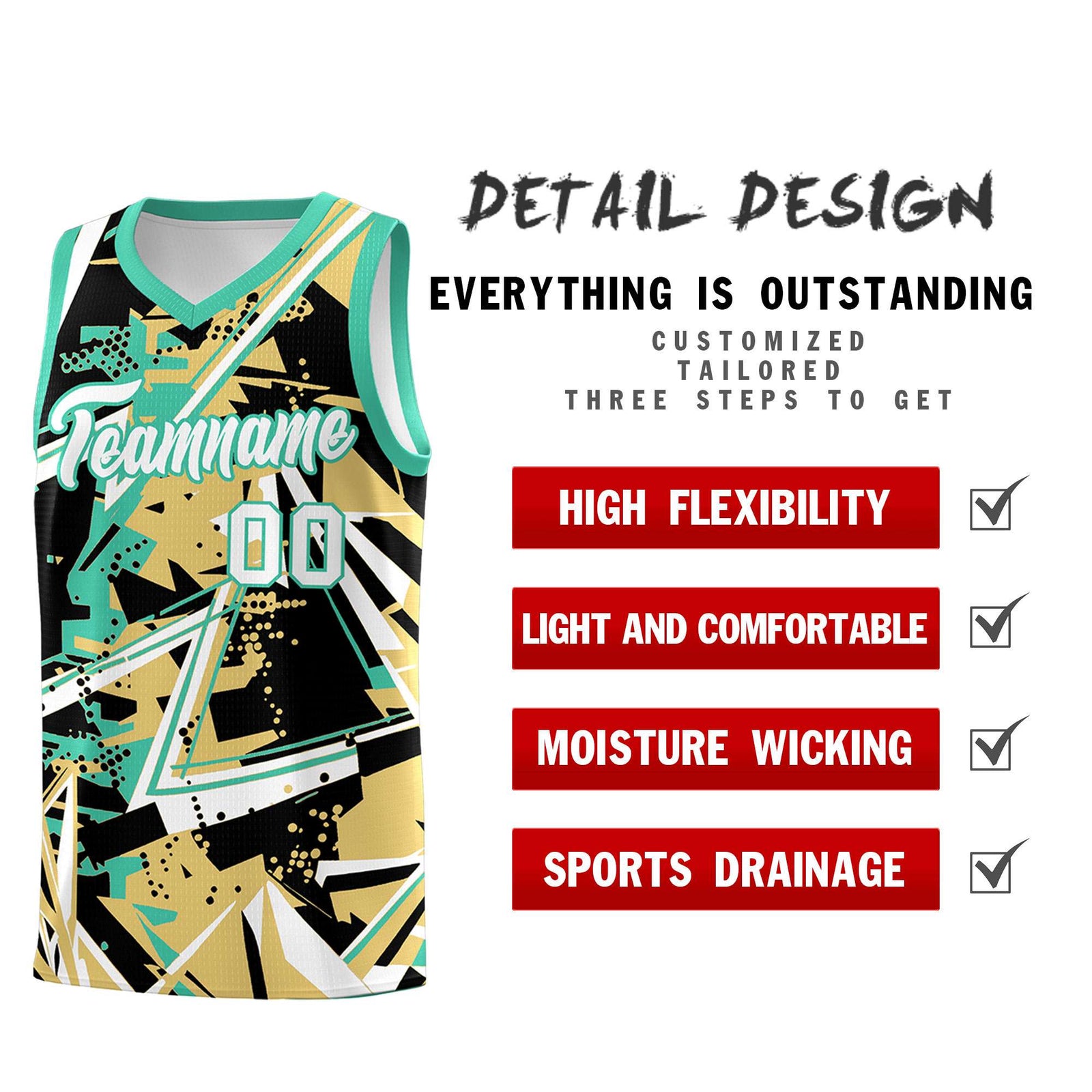 Custom Youth Basketball Jerseys Old Gold Bright Green Abstract Graffiti Personalized Street Style Uniform