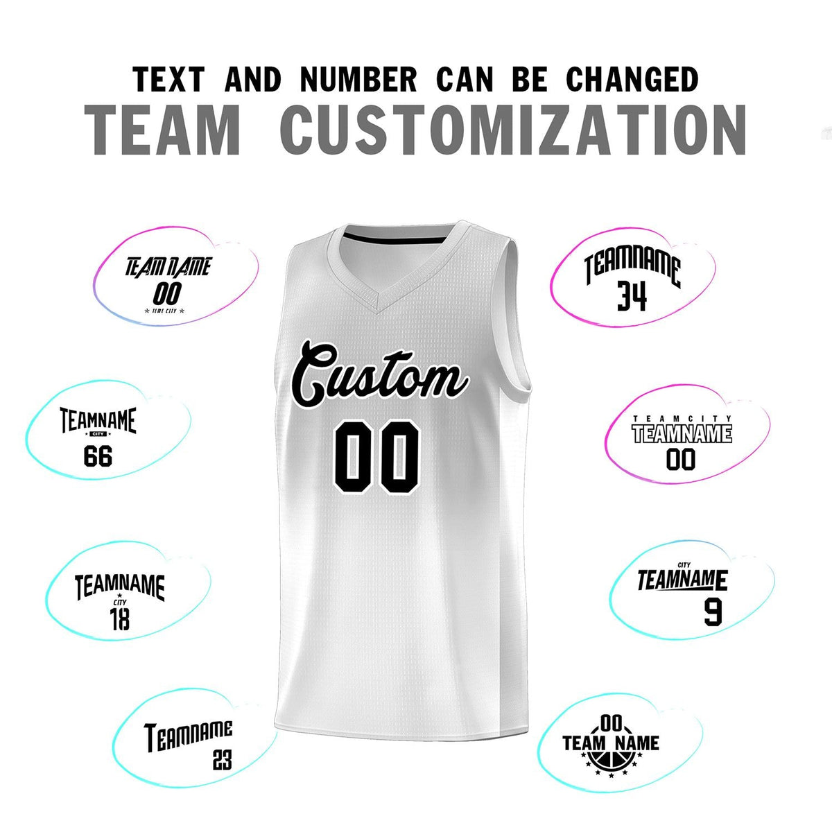 Custom Gray White Gradient Fashion Sets Sports Uniform Basketball Jersey