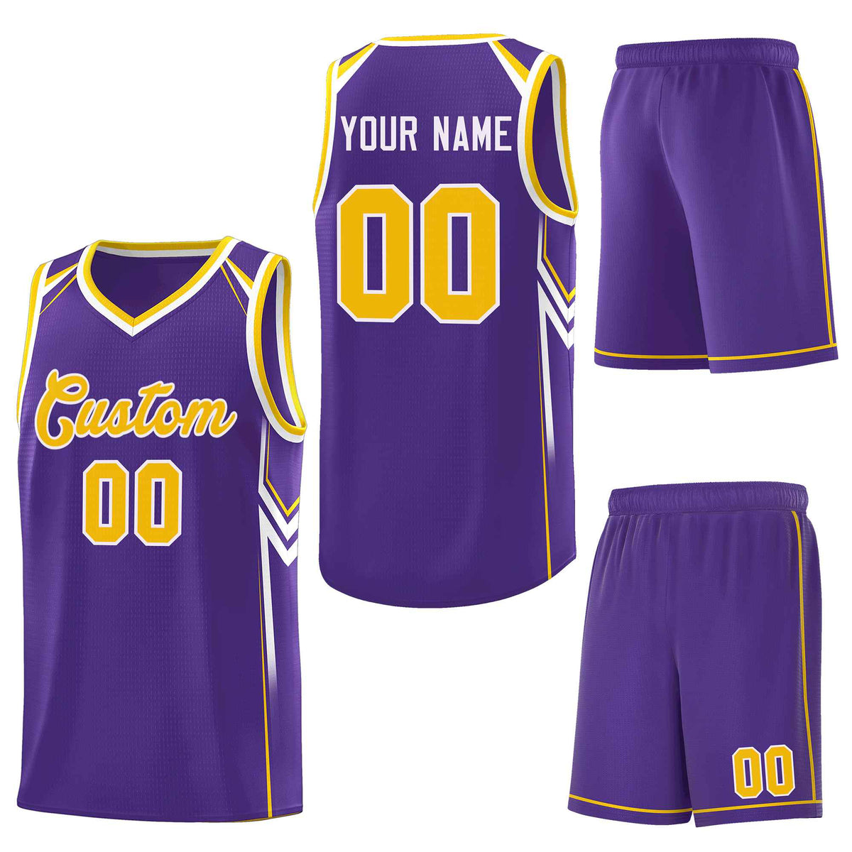 Custom Purple Arrow Graffiti Pattern Sports Uniform Basketball Jersey