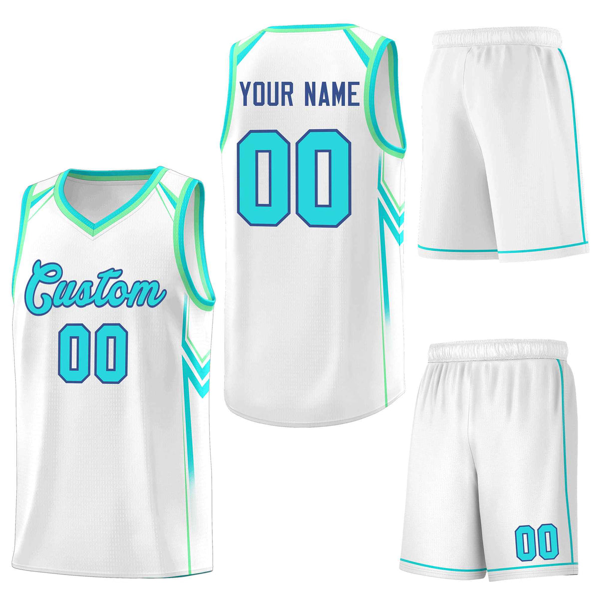 Custom White Arrow Graffiti Pattern Sports Uniform Basketball Jersey