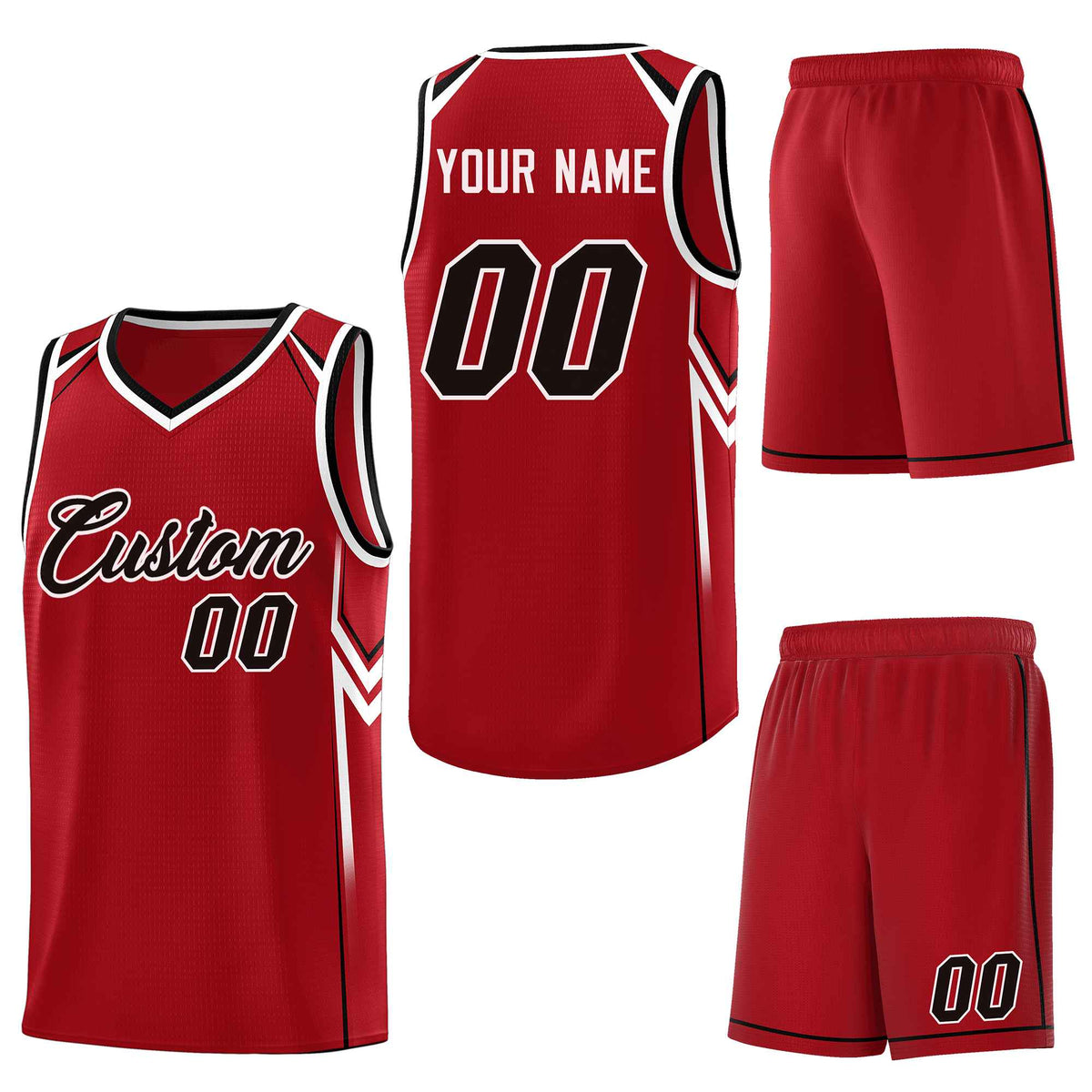 Custom Red Arrow Graffiti Pattern Sports Uniform Basketball Jersey