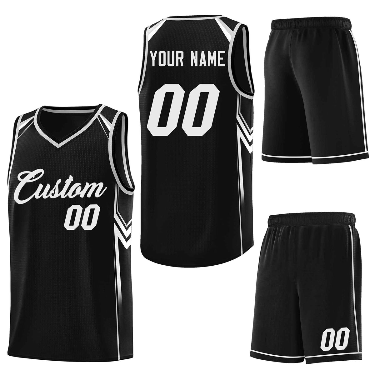 Custom Black Arrow Graffiti Pattern Sports Uniform Basketball Jersey