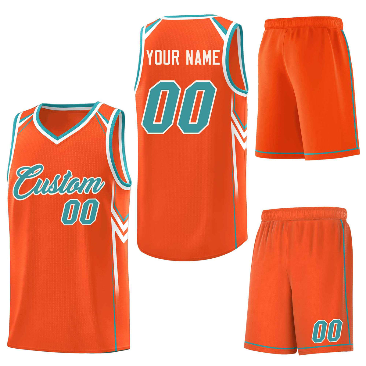 Custom Orange Arrow Graffiti Pattern Sports Uniform Basketball Jersey