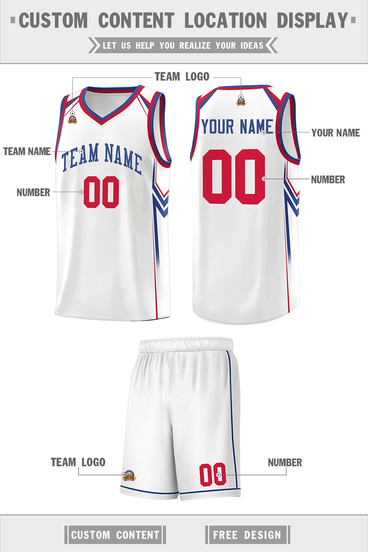 Custom White Arrow Graffiti Pattern Sports Uniform Basketball Jersey