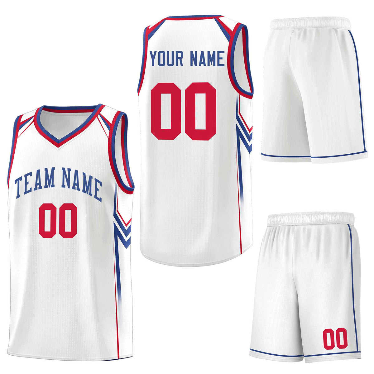 Custom White Arrow Graffiti Pattern Sports Uniform Basketball Jersey
