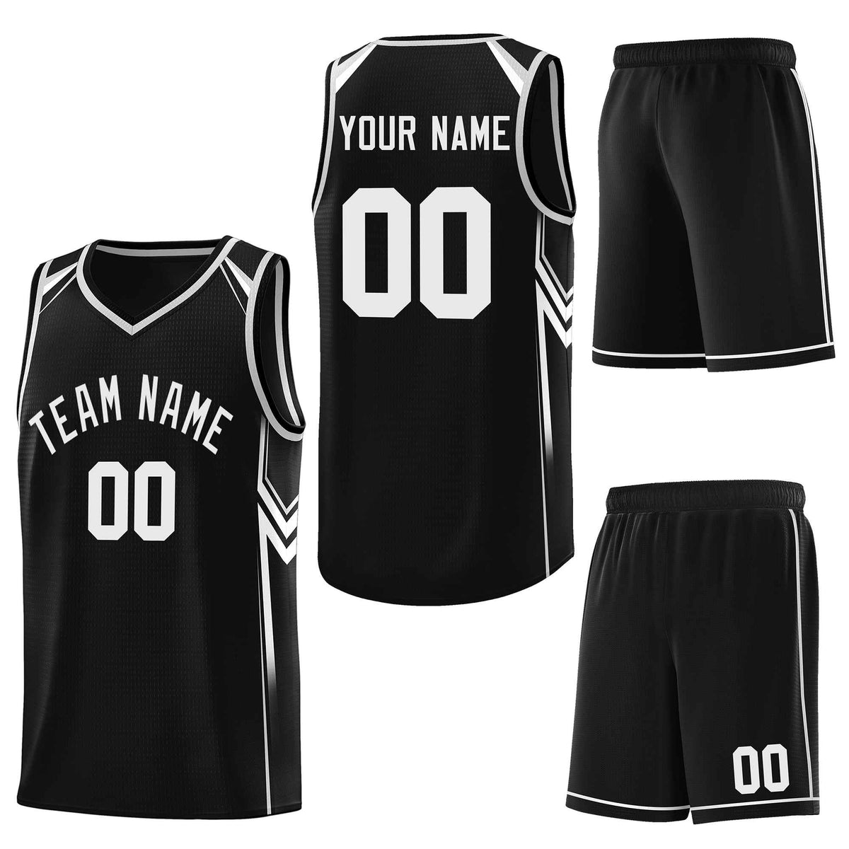 Custom Black Arrow Graffiti Pattern Sports Uniform Basketball Jersey