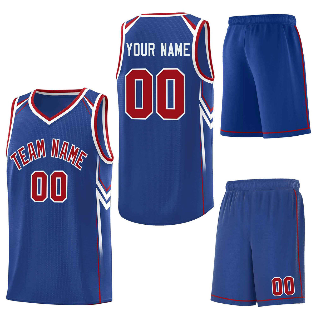 Custom Royal Arrow Graffiti Pattern Sports Uniform Basketball Jersey