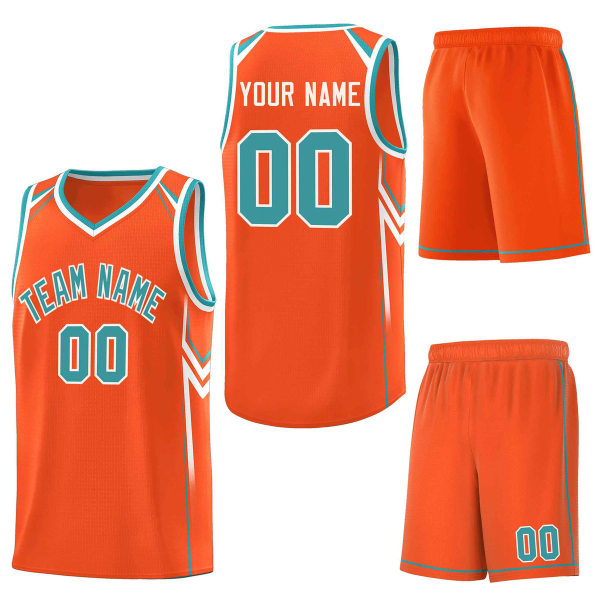 Custom Orange Arrow Graffiti Pattern Sports Uniform Basketball Jersey