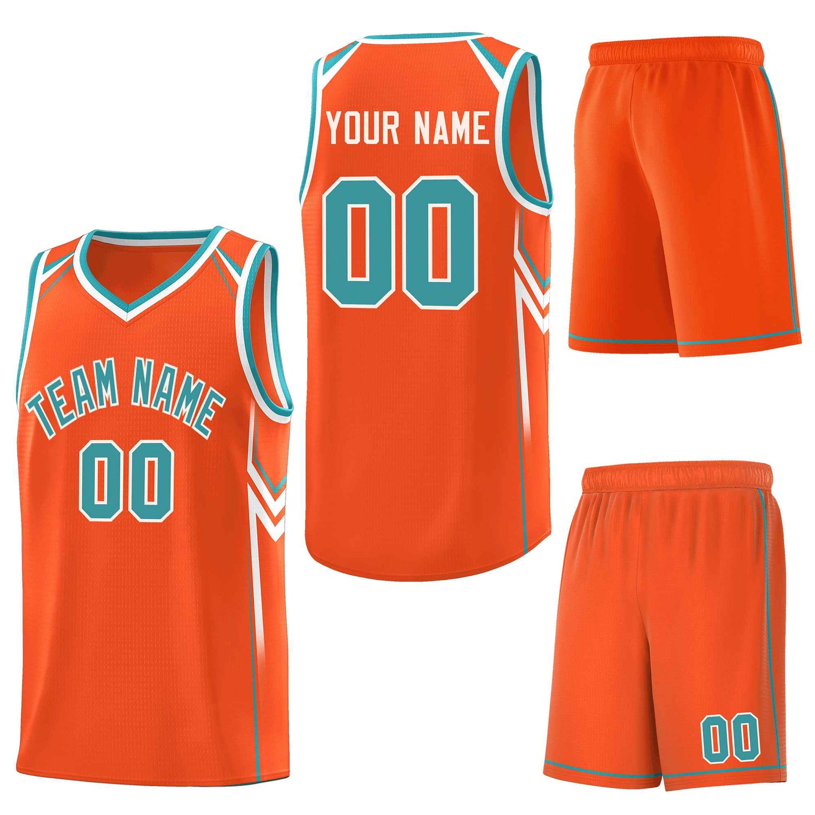 Custom Orange Arrow Graffiti Pattern Sports Uniform Basketball Jersey