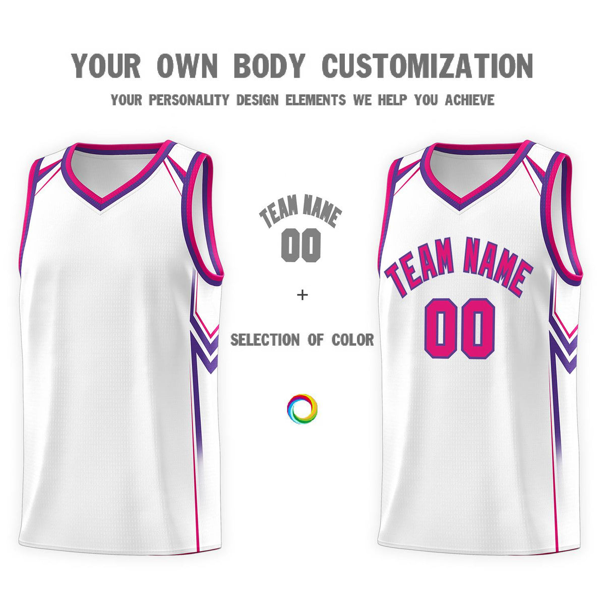 Custom White Arrow Graffiti Pattern Sports Uniform Basketball Jersey