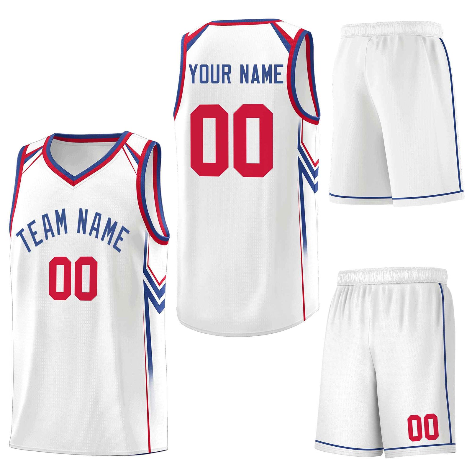 Custom White Arrow Graffiti Pattern Sports Uniform Basketball Jersey