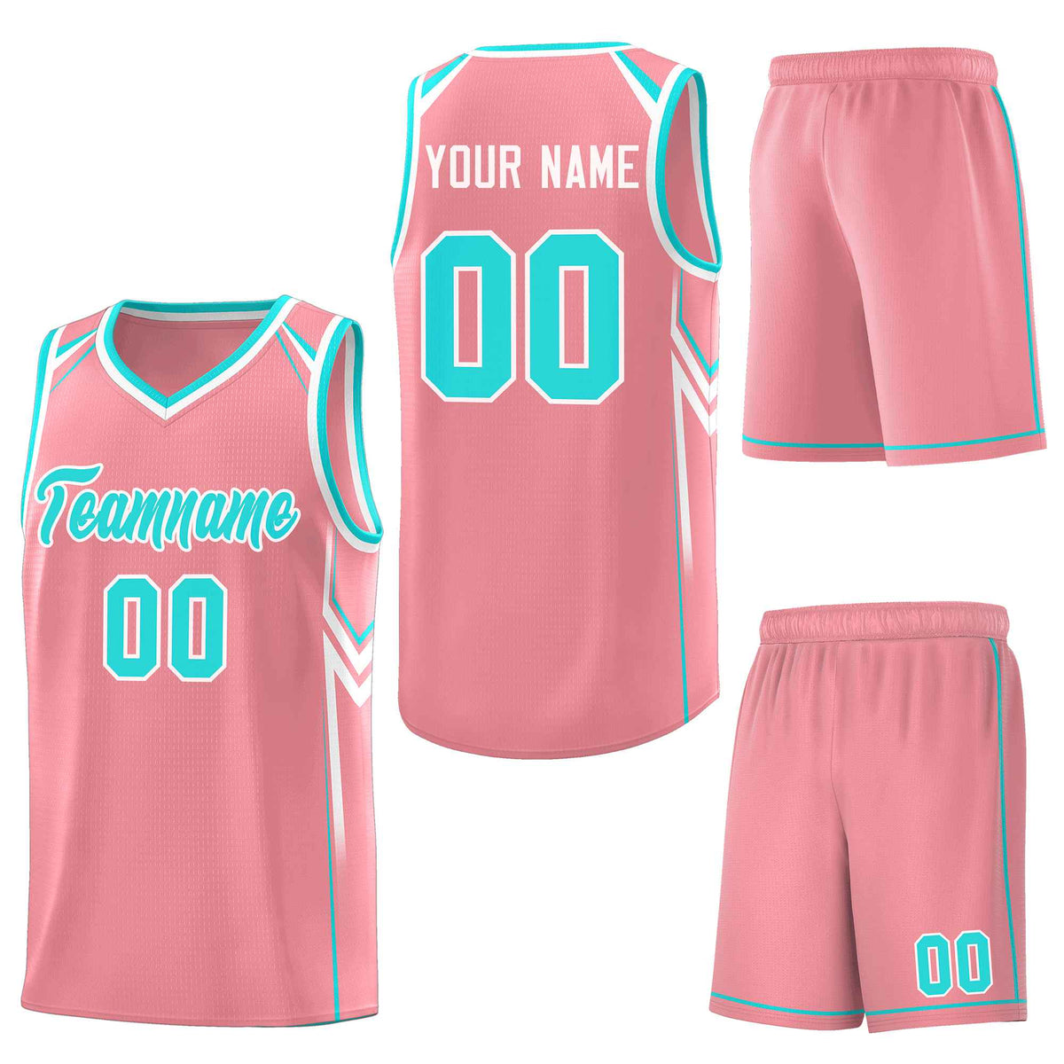 Custom Light Pink Arrow Graffiti Pattern Sports Uniform Basketball Jersey