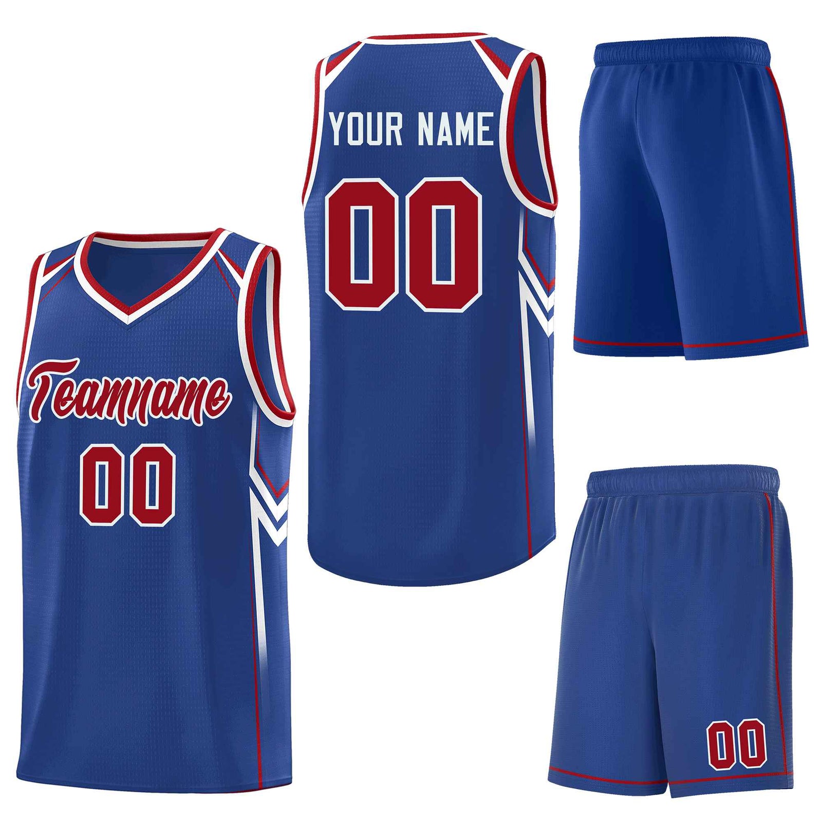 Custom Royal Arrow Graffiti Pattern Sports Uniform Basketball Jersey