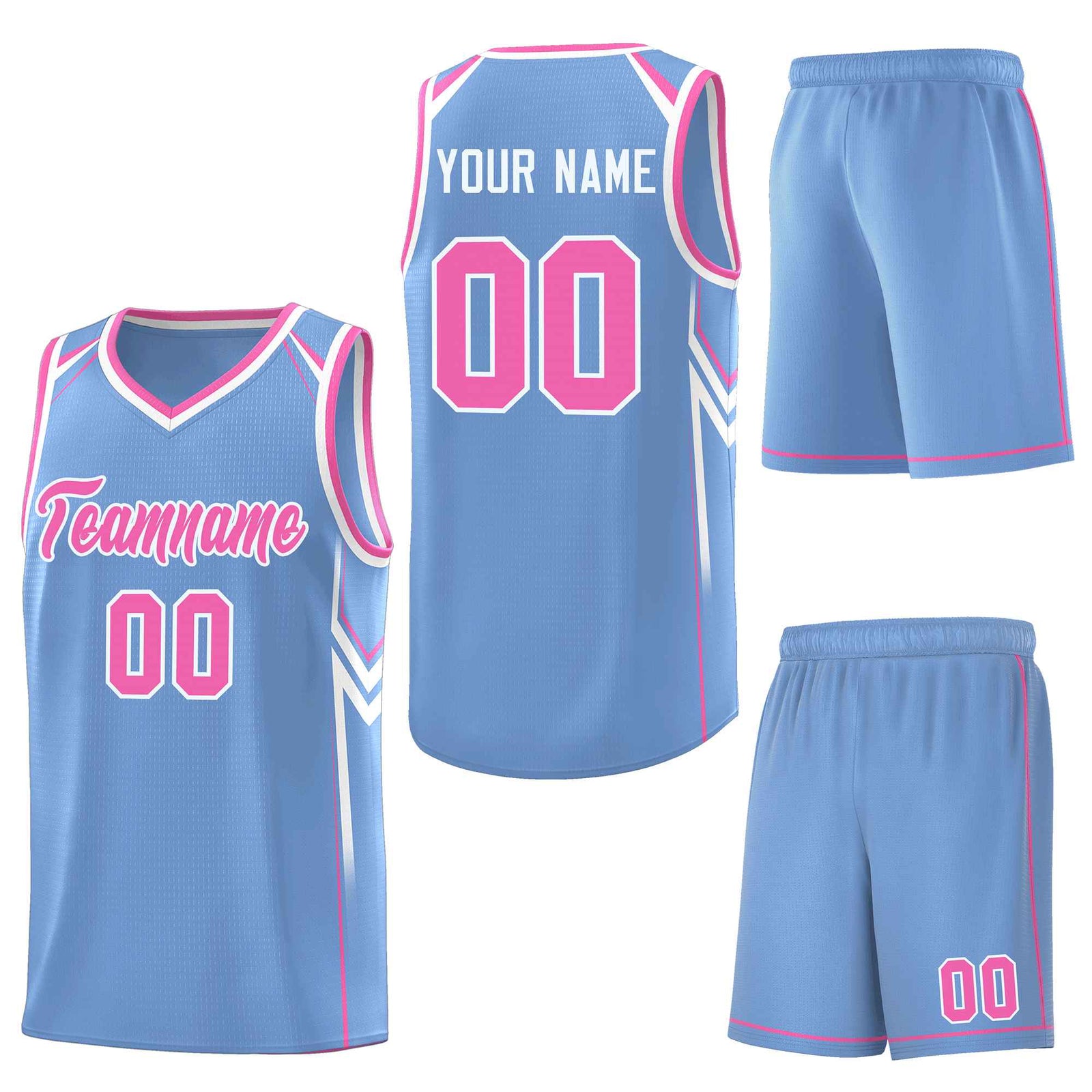 Custom Light Blue Arrow Graffiti Pattern Sports Uniform Basketball Jersey