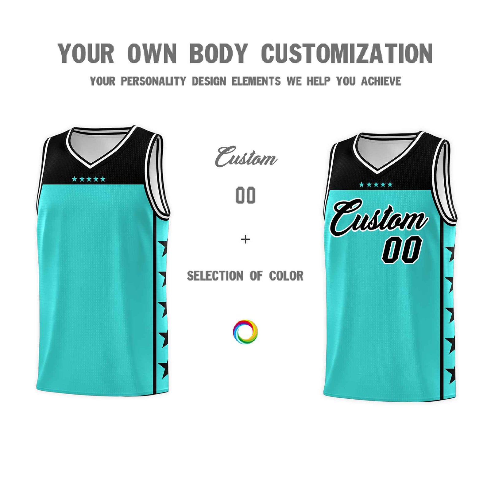 Custom Bright Green Black Color Block Sets Sports Uniform Basketball Jersey