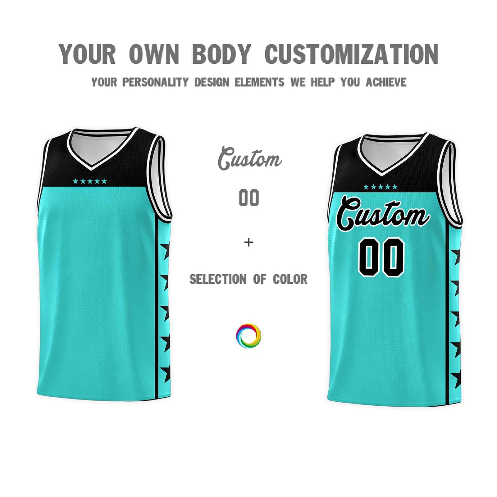 Custom Bright Green Black Color Block Sets Sports Uniform Basketball Jersey