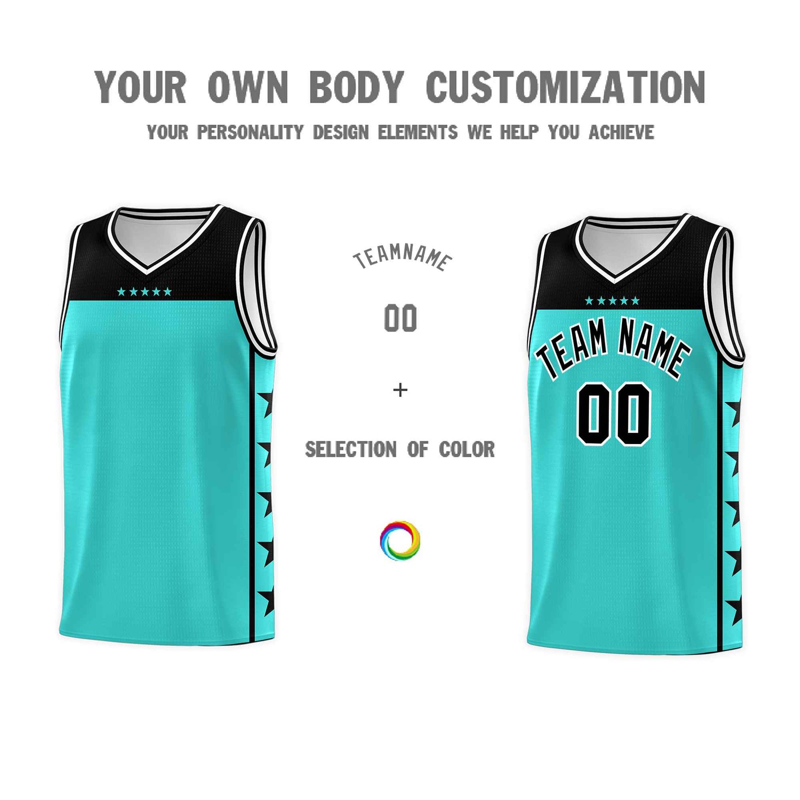Custom Bright Green Black Color Block Sets Sports Uniform Basketball Jersey