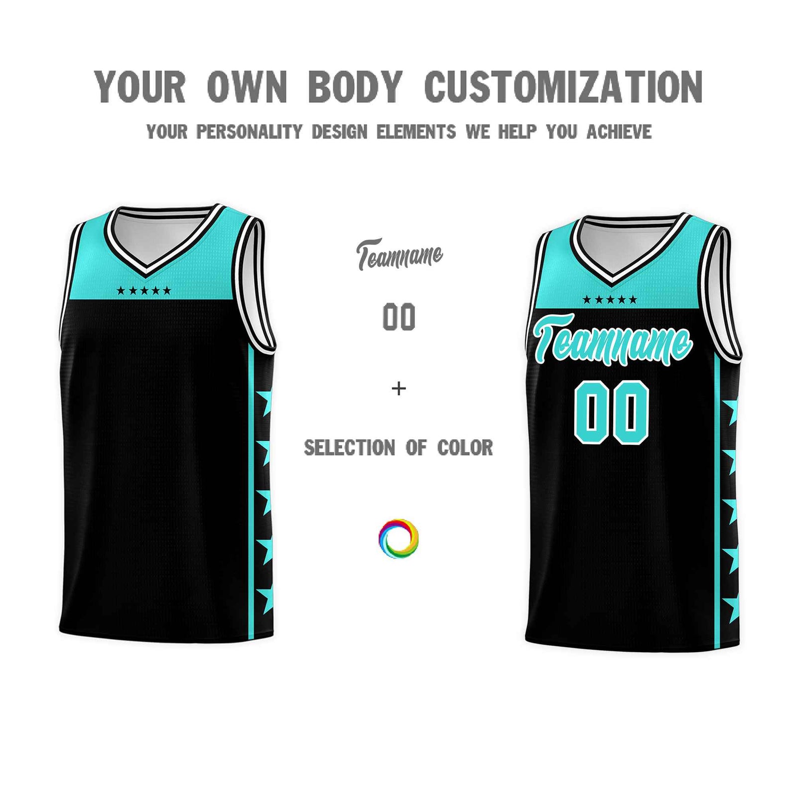 Custom Black Bright Green Color Block Sets Sports Uniform Basketball Jersey