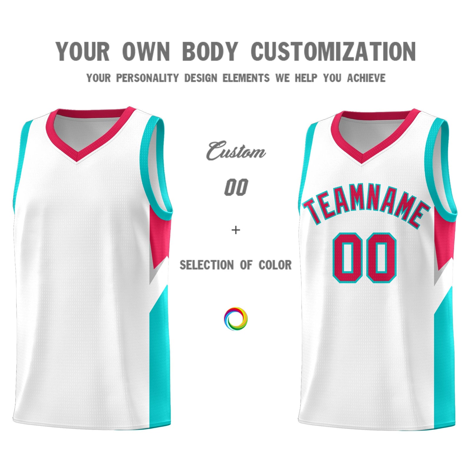 Custom White Red Side Design Sets Sports Uniform Basketball Jersey