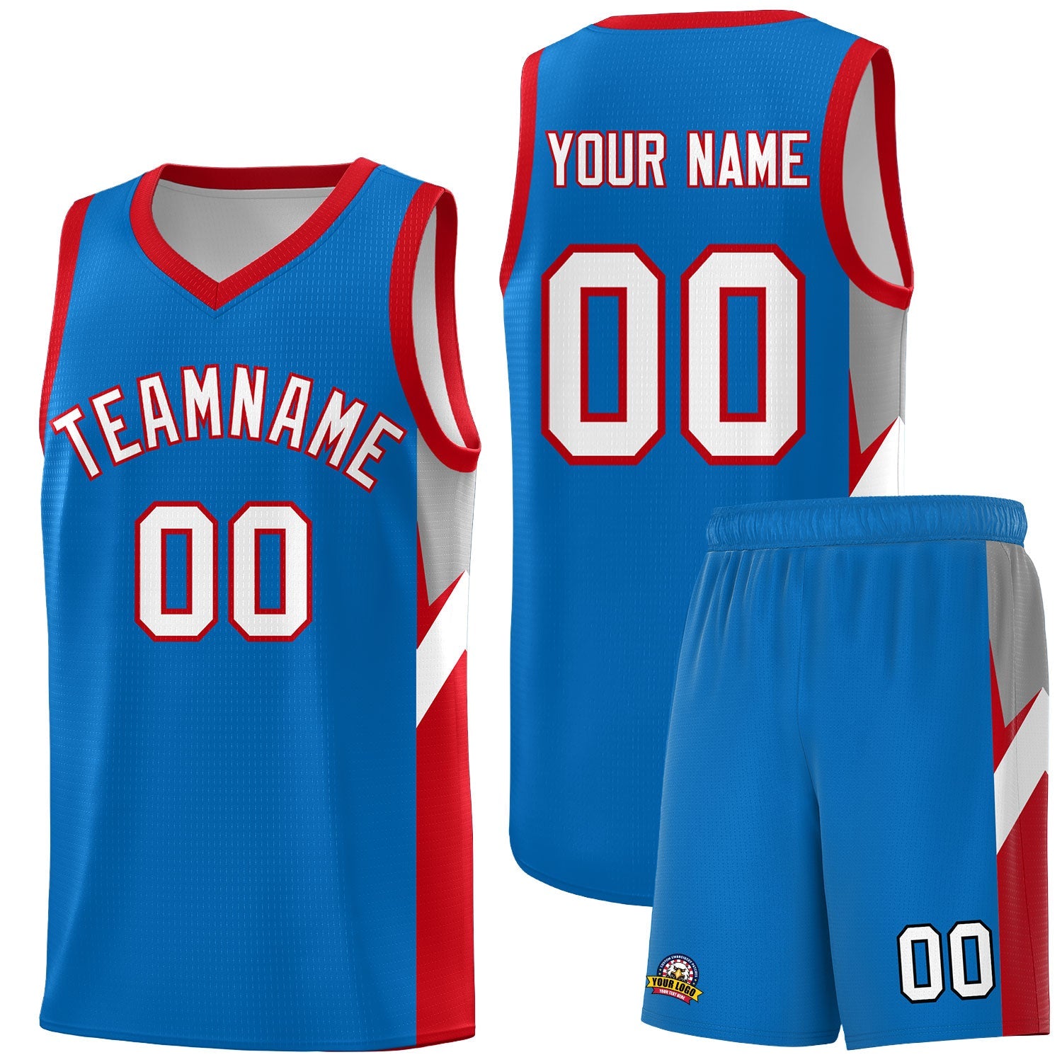 Custom Royal Red Side Design Sets Sports Uniform Basketball Jersey