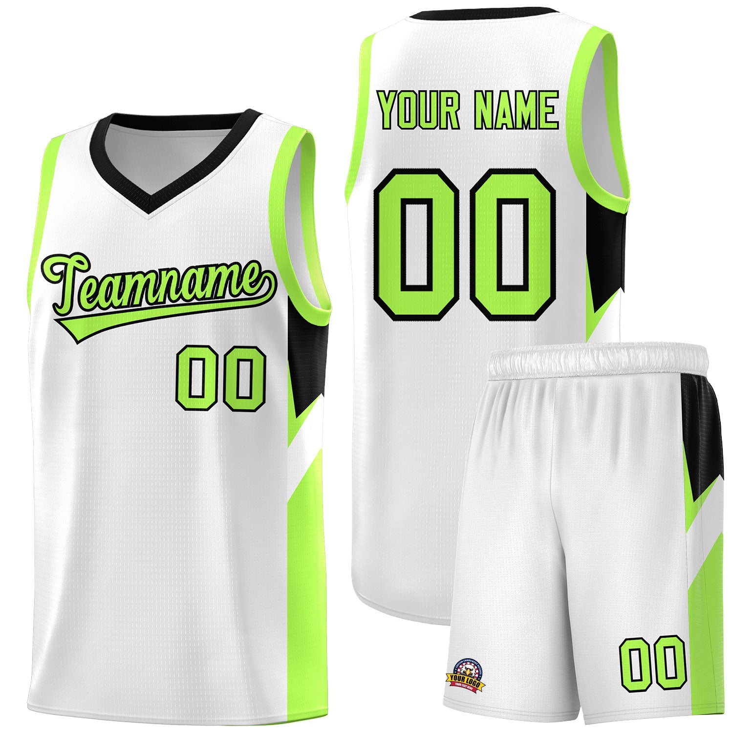 Custom White Black Side Design Sets Sports Uniform Basketball Jersey