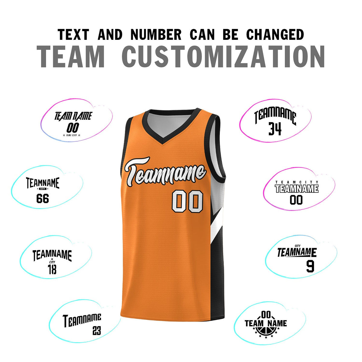 Custom Gold Orange Black Side Design Sets Sports Uniform Basketball Jersey