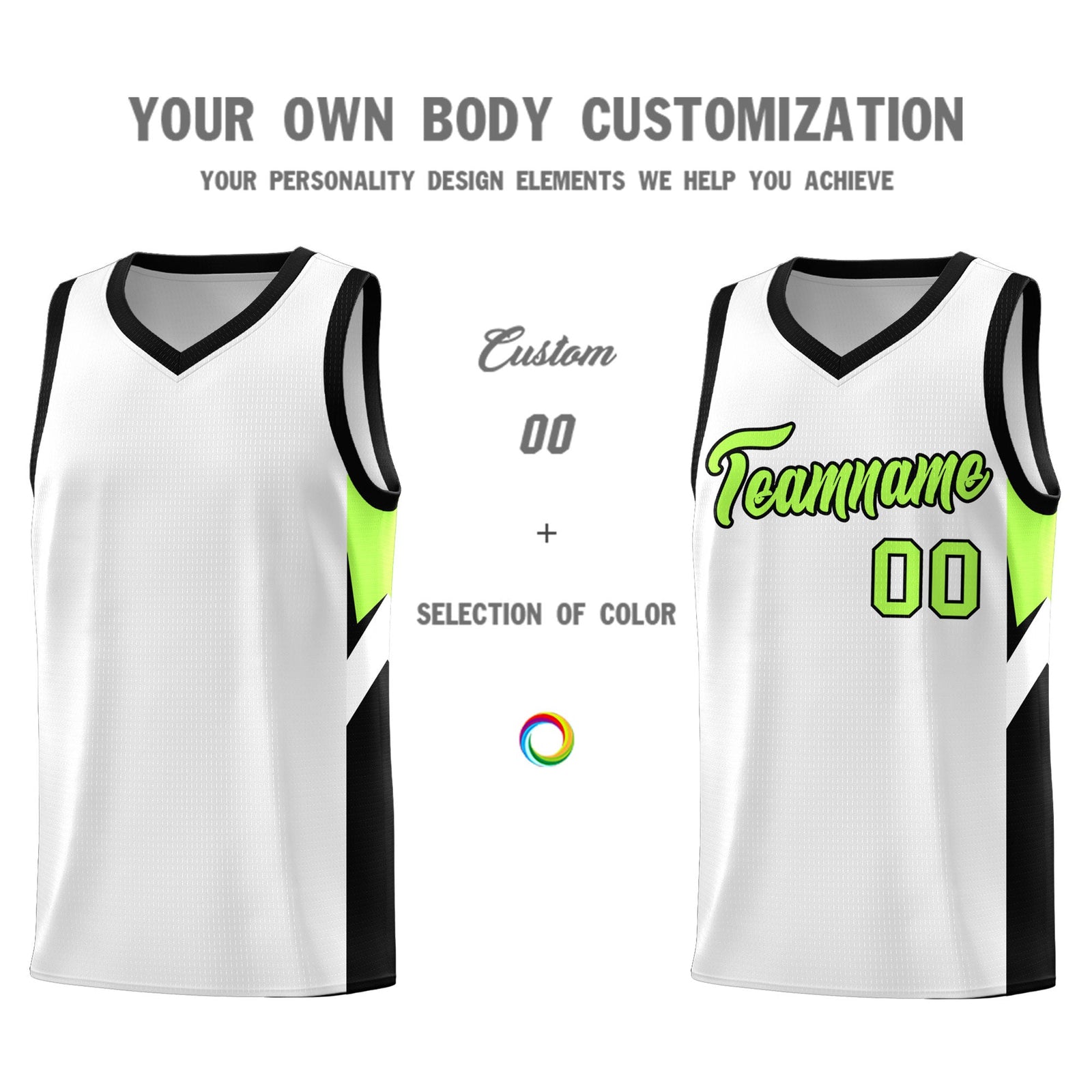 Custom White Black Side Design Sets Sports Uniform Basketball Jersey