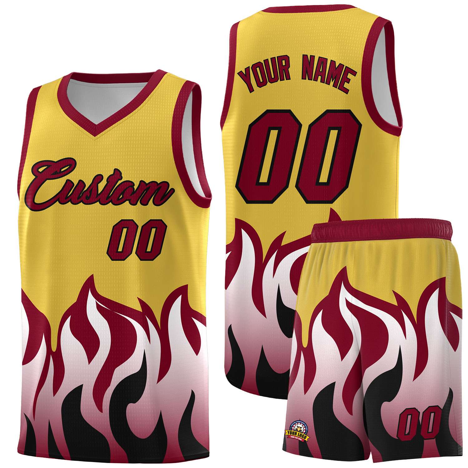 Custom Purple Crimson Hem Flame Pattern Fashion Sports Uniform Basketball jersey