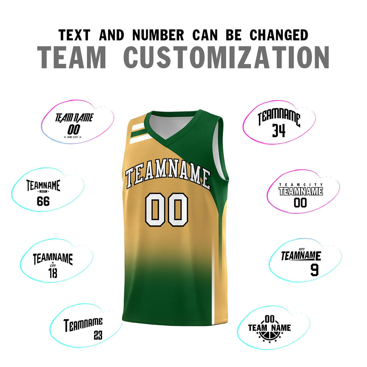 Custom Buckskin Brown Teal Gradient Fashion Sets Sports Uniform Basketball Jersey