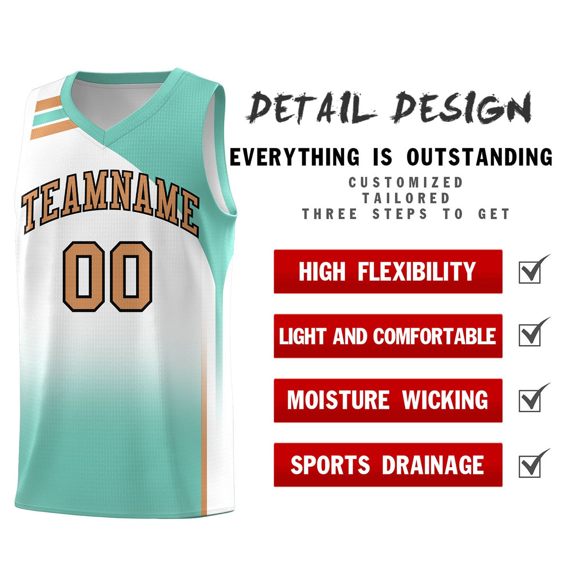 Custom White Bright Green Gradient Fashion Sets Sports Uniform Basketball Jersey