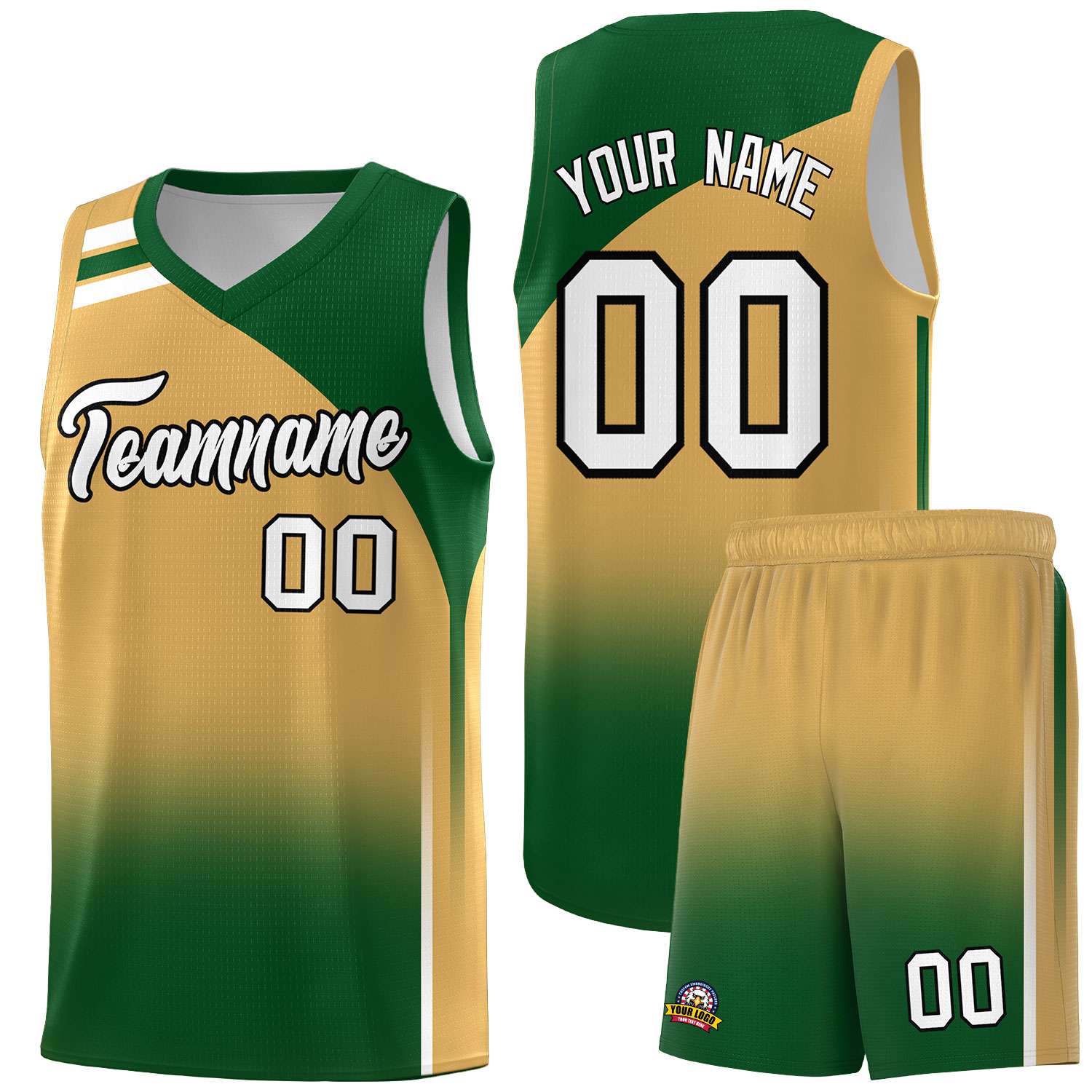 Custom Buckskin Brown Teal Gradient Fashion Sets Sports Uniform Basketball Jersey