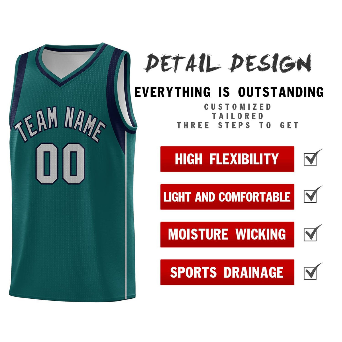 Custom Aqua Gray-Royal Sleeve Color Blocking Classic Sports Uniform Basketball Jersey