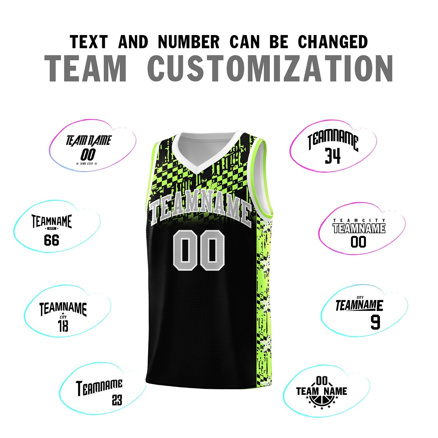 Custom Black Mosaic Stars Pattern Sports Uniform Basketball Jersey