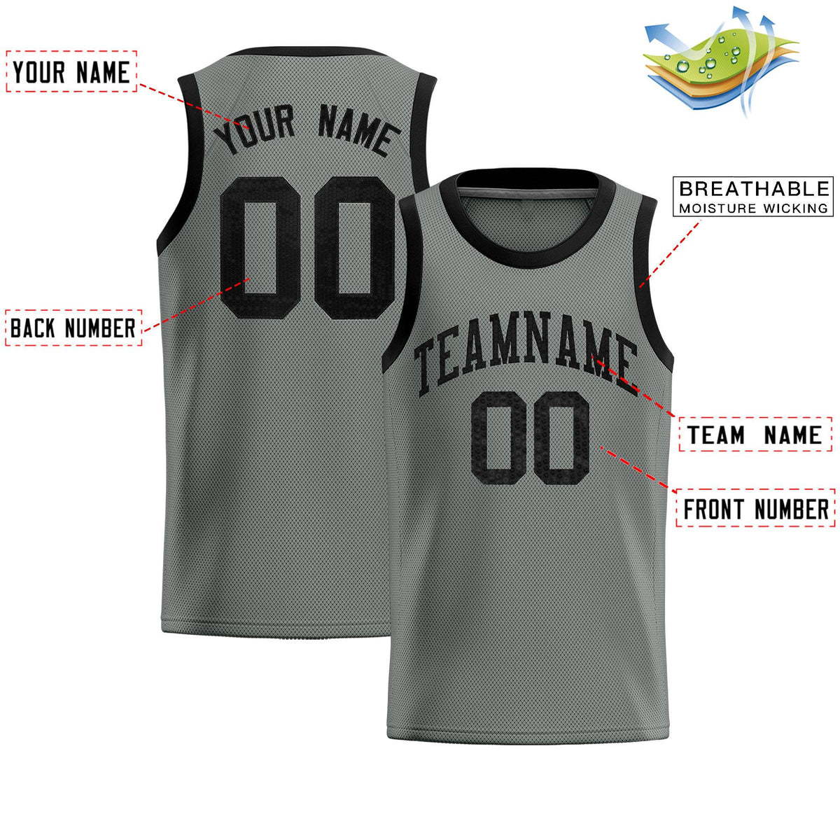 Custom Gray Sequined Tops Athletic Basketball Jersey