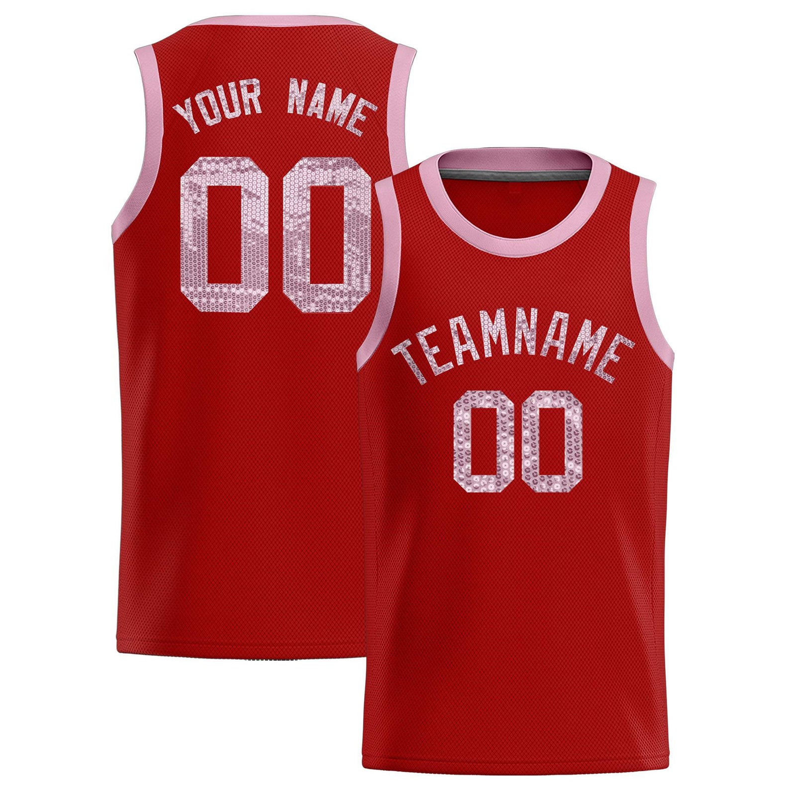 Custom Orange Sequined Tops Athletic Basketball Jersey
