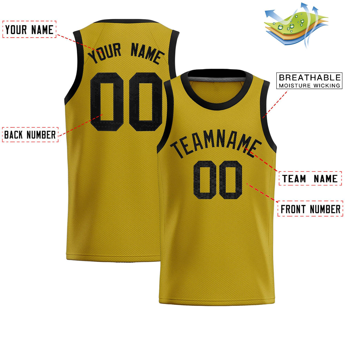 Custom Old Gold Sequined Tops Athletic Basketball Jersey