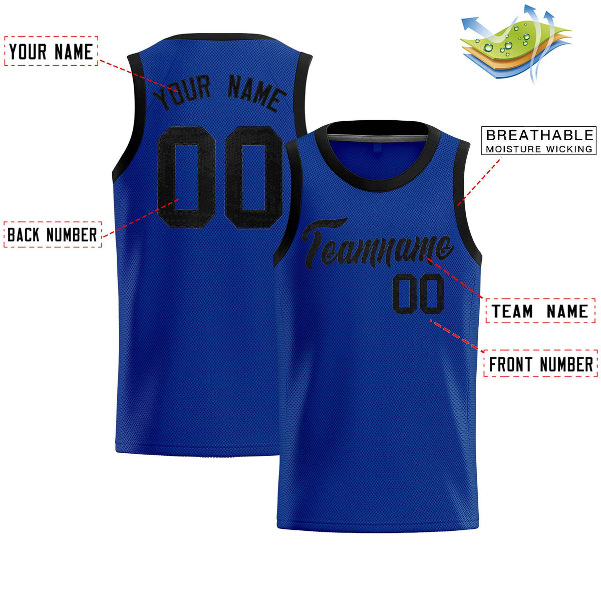 Custom Royal Sequined Tops Athletic Basketball Jersey