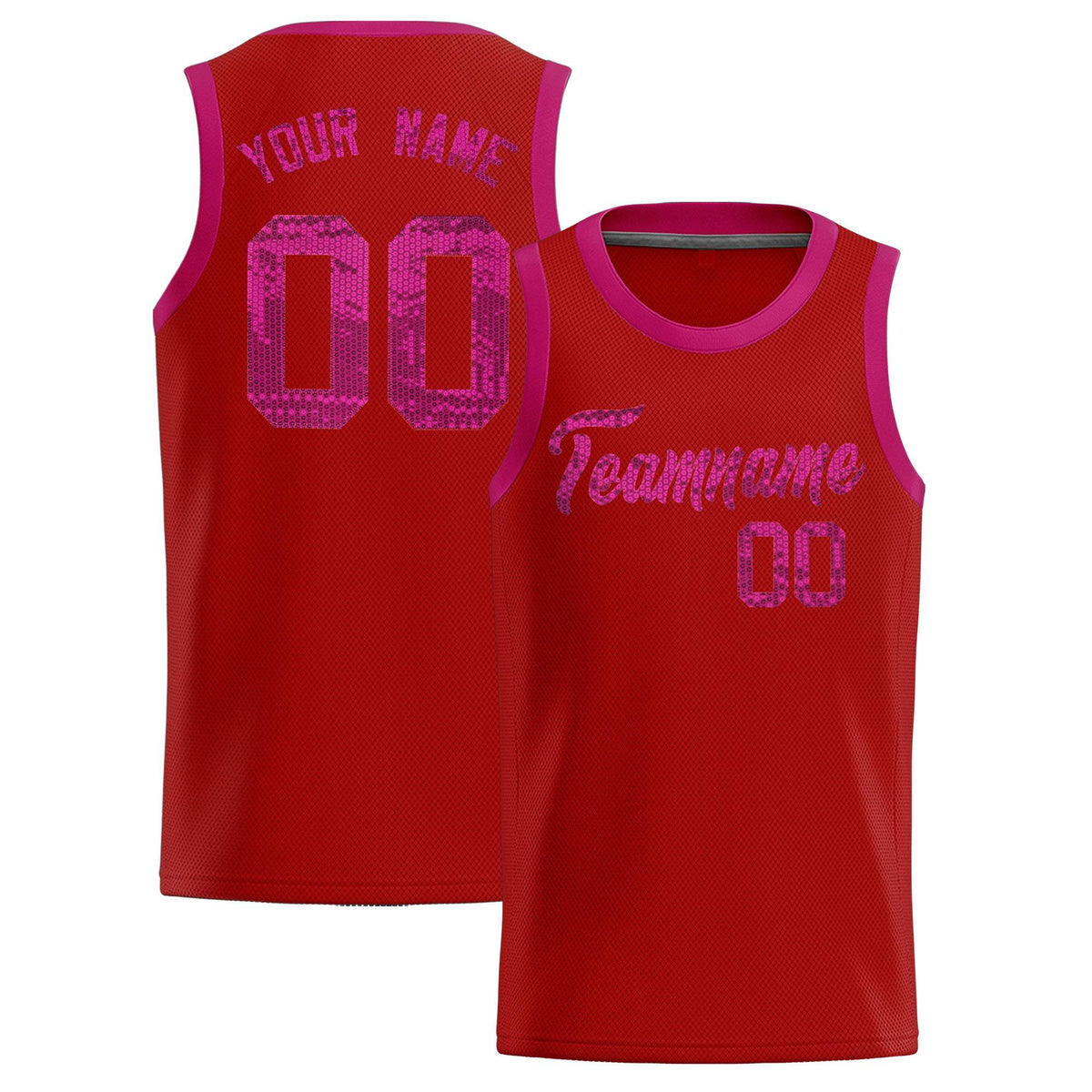 Custom Orange Sequined Tops Athletic Basketball Jersey